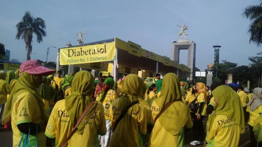 Masyarakat Menghadiri Acara kampanye Indonesia Lawan Diabetes di Senayan